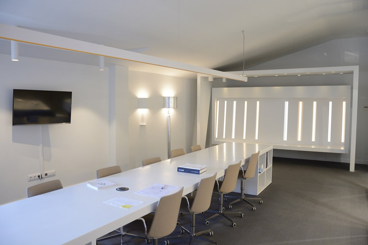 Led lighting in conference room